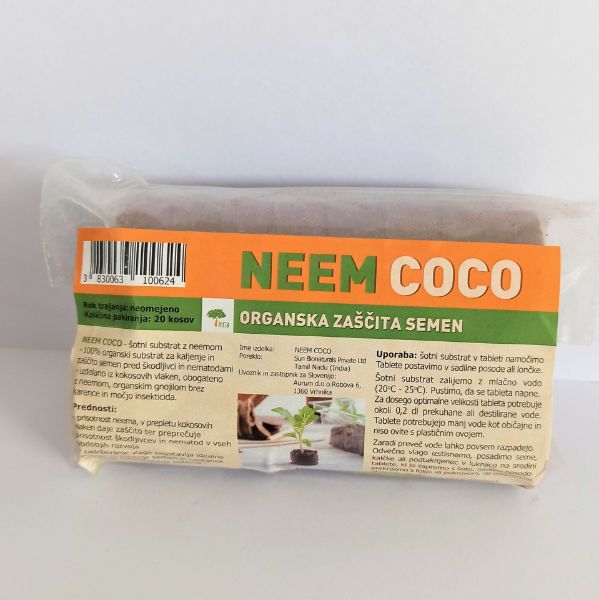 Neem Coco |Šotne tablete|100 % organski substrat za kaljenje|20 kos|