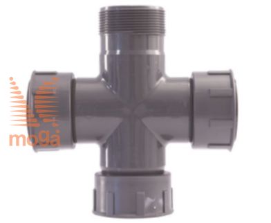 Picture of X Coupling PVC |1" M x 1" F x 1" F x 1" F|PN10|Manifold|