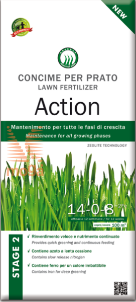 Bild von Bio Rasendünger|Action|NPK|14-0-8+2Fe|4 kg